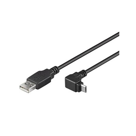PremiumCord Kabel micro USB 2.0, A-B, 90°, 3m