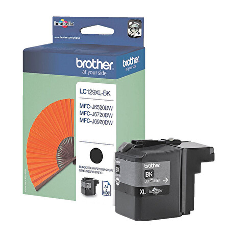 BROTHER inkoustová náplň LC-129XLBK/ Černá/ 2400 stran