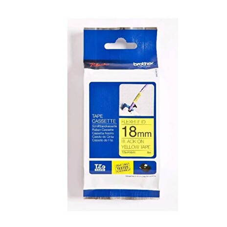 BROTHER TZEFX641 - kazeta TZ šířky 18mm, s flexibilní laminovanou páskou TZE-FX641, žlutá / černá