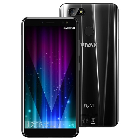 VIVAX Fly V1 - black 5,47" HD IPS/ 32GB/ 3GB RAM/ LTE/ 13Mpx + 8Mpx/ Android 8