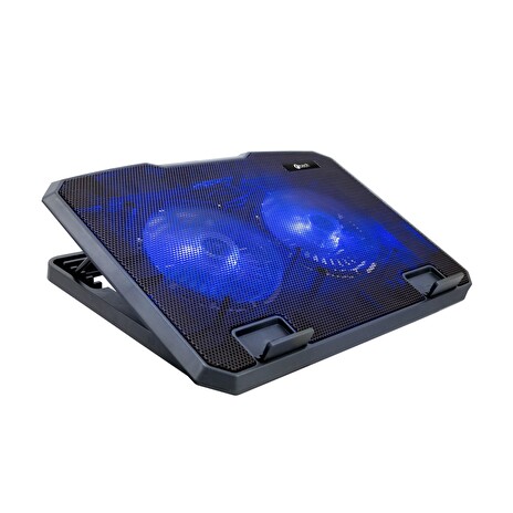 Chladící podložka C-TECH CLP-140, 15,6", 2x 140mm, 2x USB, modré podsvícení