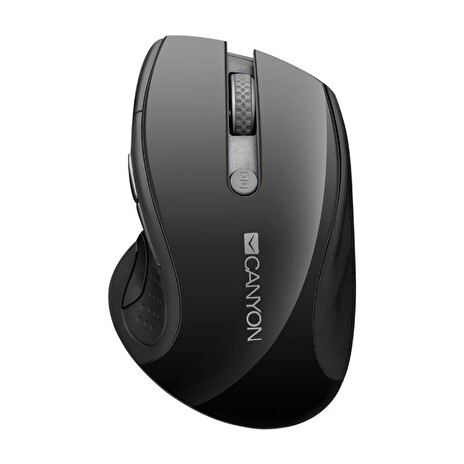CANYON myš 2,4Ghz bezdrátová CMSW01, 1000/1200/1600 dpi, 6 tlačítek, blue LED senzor, černá