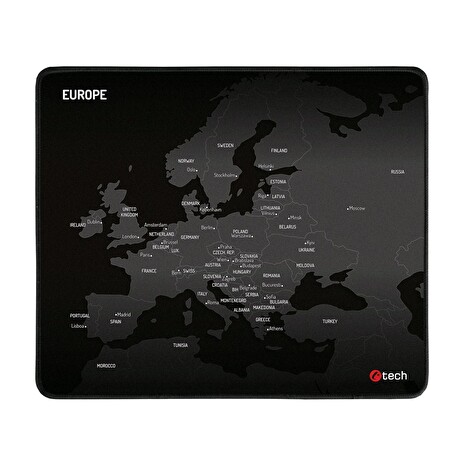 C-TECH herní podložka pod myš MP-01E (Europe), 320x270x4mm, obšité okraje