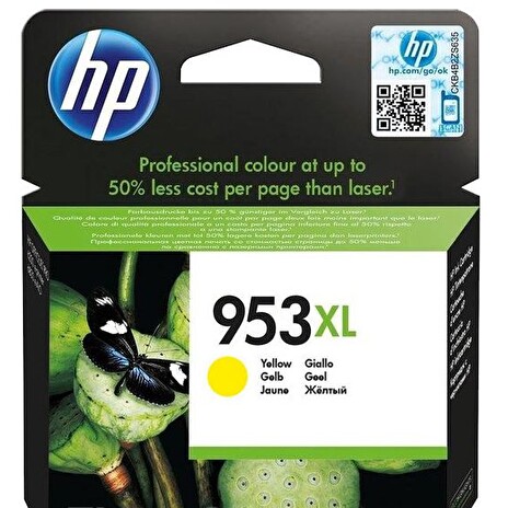 HP F6U18AE - inkoust Yellow (žlutý) XL NO. 953XL pro HP Officejet Pro 8210/18, 8710/30/40