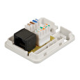 Zásuvka Solarix CAT5E UTP 1 x RJ45 na omítku bílá