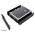 Akasa Montážní kit pro 3,5" HDD do 5,25" pozice, 1x 3,5" nebo 2,5" HDD/SSD, plastový, černý