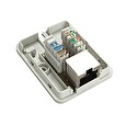 Zásuvka Solarix CAT5E STP 1 x RJ45 na omítku bílá