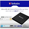 Verbatim externí mechanika Ultra HD 4K Blu-ray External Slimline Writer (USB 3.1, USB-C) + zdarma 25GB médium
