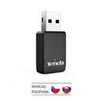 Tenda U9 WiFi AC650 USB Adapter, 633 Mb/s (433 + 200 Mb/s), 802.11 ac/a/b/g/n, OS Win XP/7/8/10/11