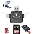 Viking ČTEČKA PAMĚŤOVÝCH KARET V4 USB3.0 4V1 bílá