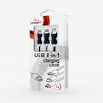 Gembird USB charging combo 3-in-1 cable, black, 1m