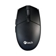 C-TECH WLM-06S-B/Kancelářská/Optická/Pro praváky/1 600 DPI/Bezdrátová USB/Černá