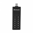 Verbatim USB C 3.1 Drive 128 GB - Keypad Secure (R:160/W:150 MB/s) GDPR