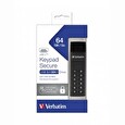 Verbatim USB C 3.1 Drive 64 GB - Keypad Secure (R:160/W:140 MB/s) GDPR