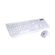 Klávesnice C-TECH WLKMC-01, bezdrátový combo set s myší, bílý, USB, CZ/SK