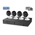 iGET HGNVK85304 - Kamerový PoE FullHD set, 8CH NVR + 4x IP 1080p kamera, SMART detekce, W/M/Andr/iOS