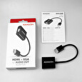 AXAGON RVH-VGAN, HDMI -> VGA redukce / adaptér, FullHD, audio výstup, micro USB nap. konektor