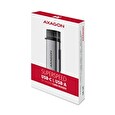 AXAGON CRE-SAC, USB3.2 Gen 1 Type-C + Type-A externí čtečka karet SD/microSD, podpora UHS-I
