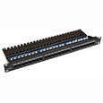 Patch panel LEXI-Net UTP cat.5e 24p. (horní zářez - "KRONE") - black