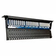 Patch panel LEXI-Net UTP cat.5e 24p. (horní zářez - "KRONE") - black