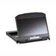 ATEN CL3800NW Short Depth USB HDMI DVI VGA Dual Rail LCD Console with USB