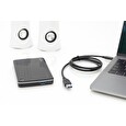 DIGITUS Připojovací kabel USB typu C, typ C na A M/M, 1,0 m, všechny funkce, Gen2, 3A, 10 GB, verze 3.1, CE, bl