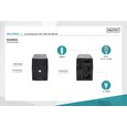 DIGITUS UPS Line-Ineractive LED 600VA/360W 1x12V/7Ah AVR 2xSCH. USB RJ11