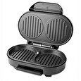Nedis hamburgerovač/ příkon 1000 W/ průměr desky 10,5 cm/ černo-stříbrný