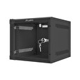 Nástěnný rack 10'' 4U 280x310mm černý flat pack