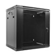 Nástěnný rack 19'' 12U 600X450mm černý flat pack