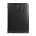 Nástěnný rack 19'' 12U 600X450mm černý flat pack