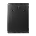 Nástěnný rack 19'' 12U 600X450mm černý flat pack