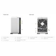 Synology DiskStation DS220j, 2-bay NAS, CPU DC Armada 385, RAM 512MB, 2x USB 3.0, 1x GLAN