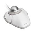 Kensington Orbit with Scroll Ring - Kulový ovládač - pravák a levák - optický - 2 tlačítka - kabelové - USB - bílá, stříbrná