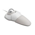Kensington Orbit with Scroll Ring - Kulový ovládač - pravák a levák - optický - 2 tlačítka - kabelové - USB - bílá, stříbrná