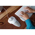 Kensington Orbit with Scroll Ring - Kulový ovládač - pravák a levák - optický - 2 tlačítka - kabelové - USB - bílá, stříbrná