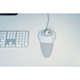 Kensington Orbit with Scroll Ring - Kulový ovládač - pravák a levák - optický - 2 tlačítka - kabelové - USB - bílá, stříbrná