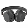 Nedis sluchátka s látkovým povrchem/ vestavěný mikrofon/ na uši/ bezdrátová/ Bluetooth v5.0/ výdrž 18h/ antracit-černé