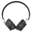 Nedis sluchátka s látkovým povrchem/ vestavěný mikrofon/ na uši/ bezdrátová/ Bluetooth v5.0/ výdrž 18h/ šedé-černé