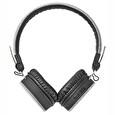 Nedis sluchátka s látkovým povrchem/ vestavěný mikrofon/ na uši/ bezdrátová/ Bluetooth v5.0/ výdrž 18h/ šedé-černé