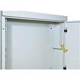 Nástěnný rozvaděč vertikální 19" 2U+4U, hloubka 15,5cm, šedý, antivandal = vyrobeno ze silného 1,2mm plechu + 2x zámek