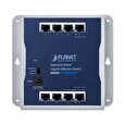 Planet průmyslový plochý switch 8x 1Gb, 12VDC, IP30, -20/60st, fanless