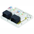 Zásuvka Solarix CAT5E UTP 2 x RJ45 na omítku bílá
