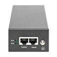 DIGITUS Injektor Gigabit Ethernet PoE ++, výkonové piny 802,3 bt: 4/5 (+), 7/8 (-) a 3/6 (+), 1/2 (-), 85 W