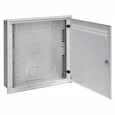 Solarix rozvaděč SOHO LC-18 do zdi s lištami 2U, 4U a 11U, 550x550x150mm, šedá RAL7035, s rámečkem k zazdění