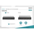 DIGITUS 4K HDMI Rozbočovač, 1x2, 4K2K, UHD / 60Hz EDID, HDR a downscaling na Full HD, HDCP, černá