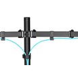 DIGITUS držák na dva monitory 15-32 ", 2x 8 kg (max.), Černé VESA: 75 x 75, 100 x 100