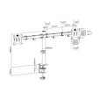 DIGITUS držák na dva monitory 15-32 ", 2x 8 kg (max.), Černé VESA: 75 x 75, 100 x 100