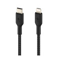 Belkin kabel oplétaný USB-C - Lightning, 1m, černý
