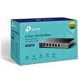 TP-LINK switch TL-SF1006P, 6x 10/100Mb/s RJ45, Ports 1-4 PoE+ 67W, fanless